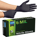 Inspire Black Nitrile Gloves, 6 Mil