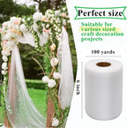 IONTACH White Tulle Fabric Roll, 100 Yards - Detail view