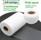 IONTACH White Tulle Fabric Roll, 100 Yards - Alternate angle