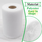 IONTACH White Tulle Fabric Roll, 100 Yards - Close-up
