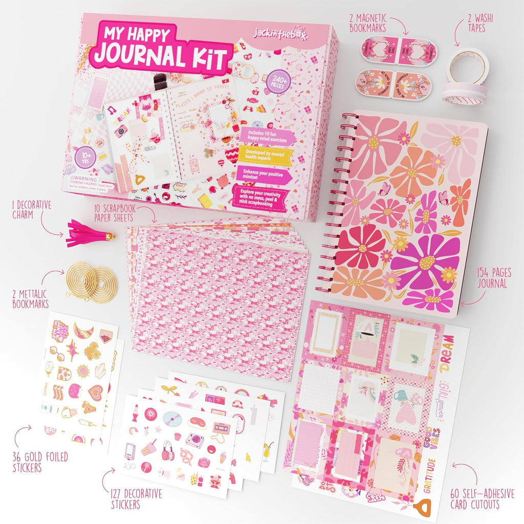 Jackinthebox DIY Journal Scrapbook Kit Girls 8-12 - Close-up