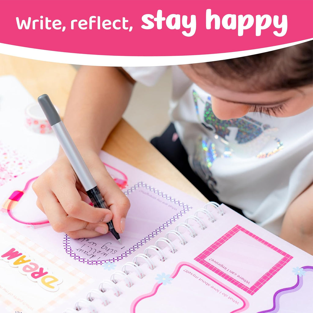 Jackinthebox DIY Journal Scrapbook Kit Girls 8-12 - In use
