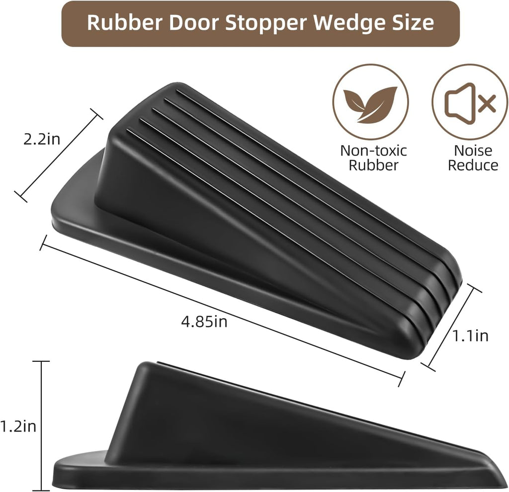 JZWBLILY Rubber Door Stopper Wedge Set - Detail view