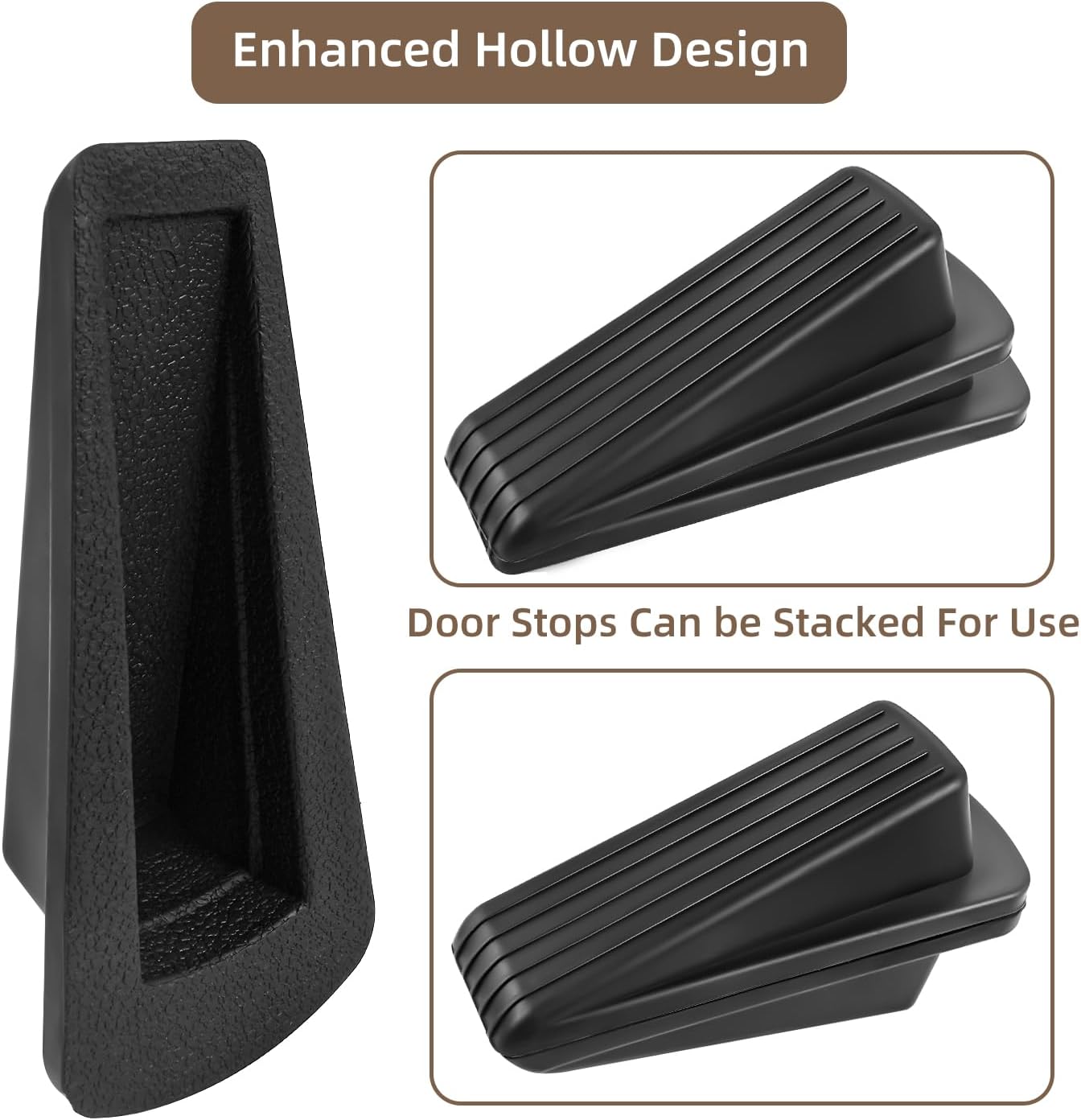 JZWBLILY Rubber Door Stopper Wedge Set - Size reference