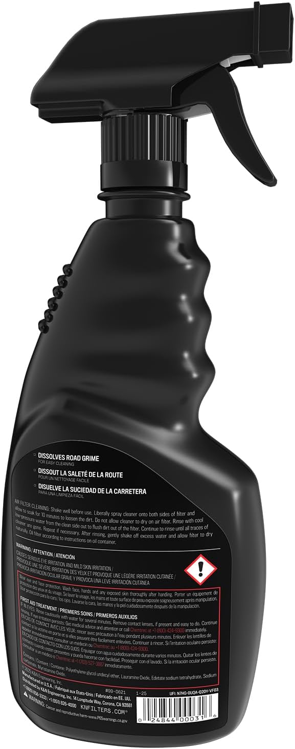 K&N Power Kleen Air Filter Cleaner 32 oz - Size reference