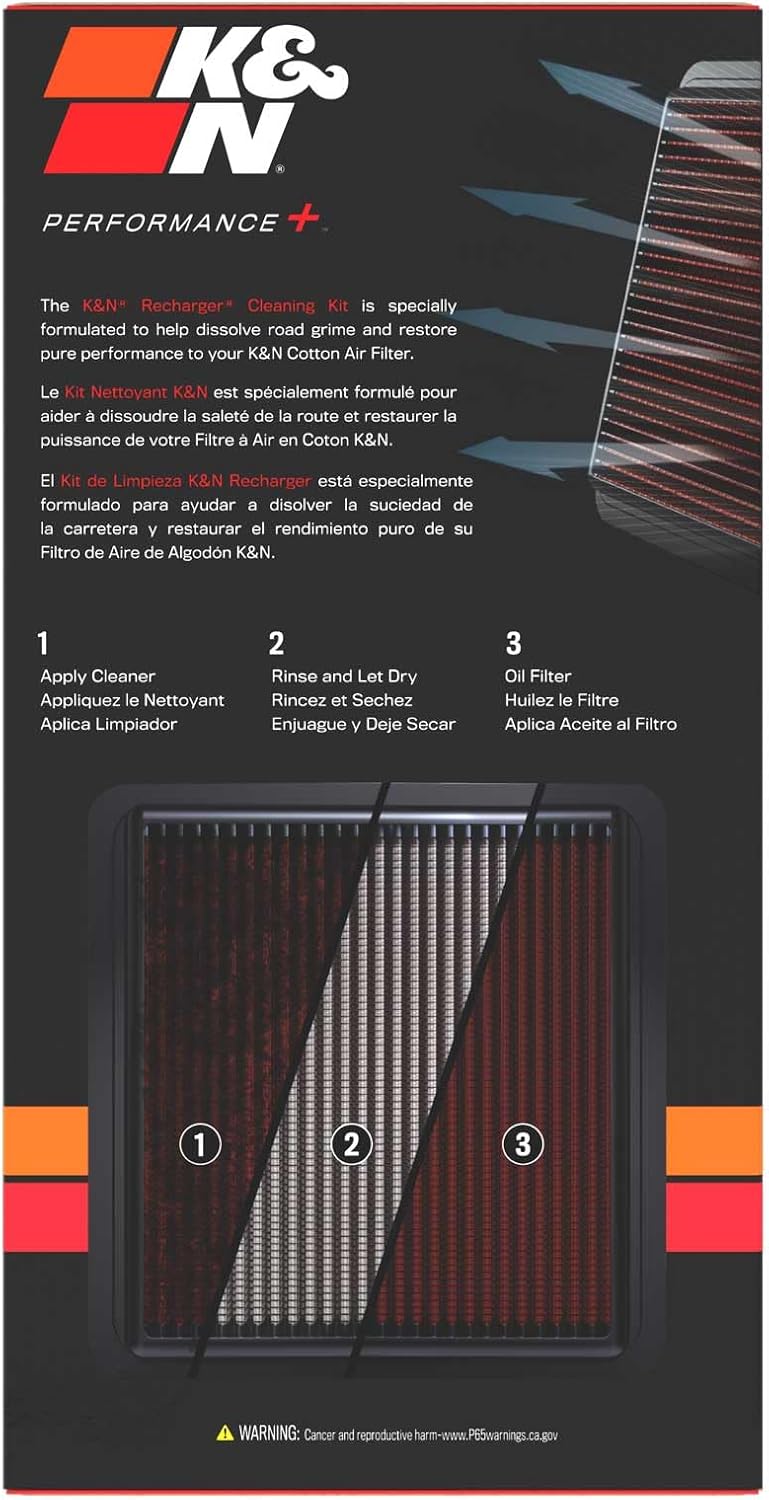 K&N Air Filter Cleaning Service Kit 99-5050 - Close-up