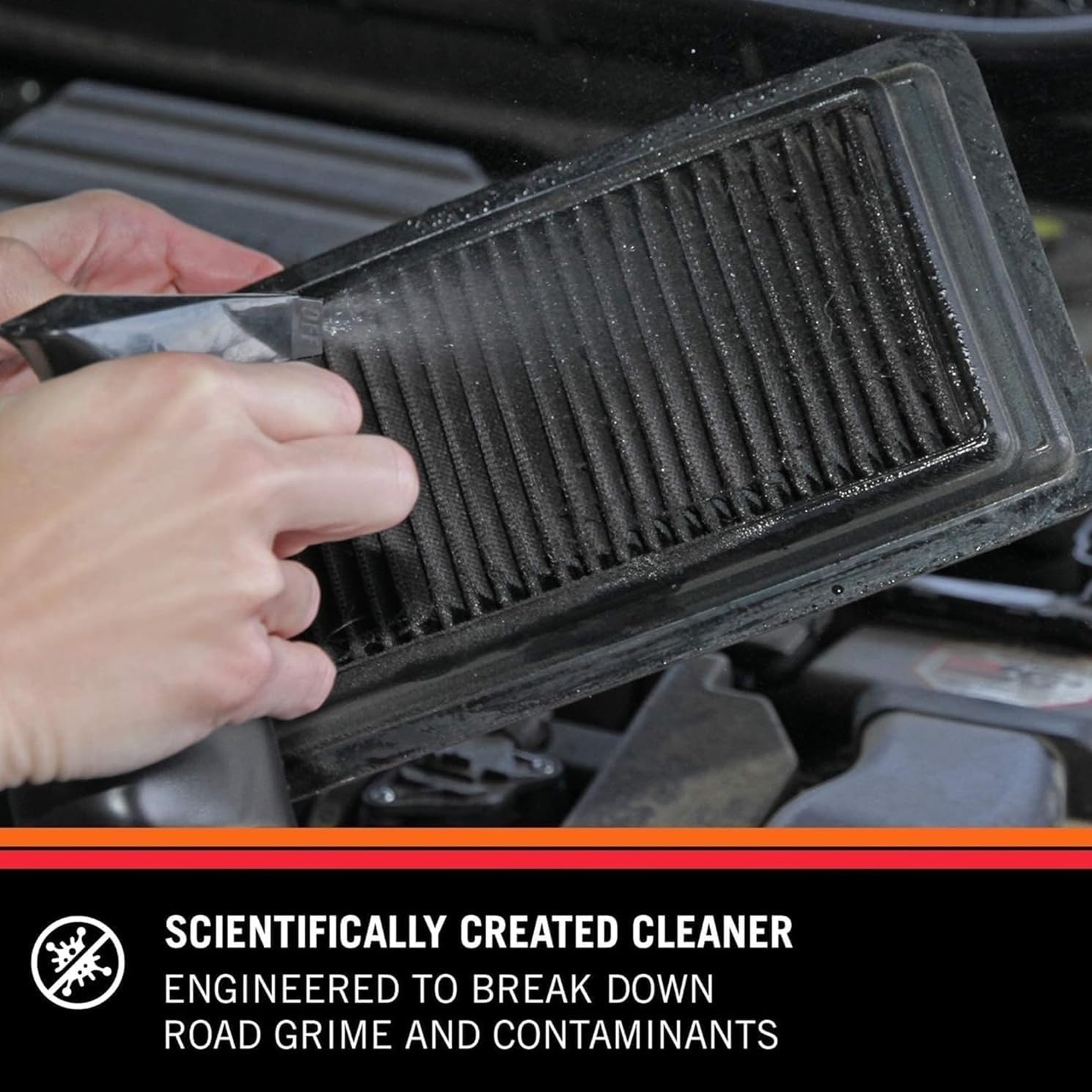 K&N 995000 Air Filter Care Service Kit - In use
