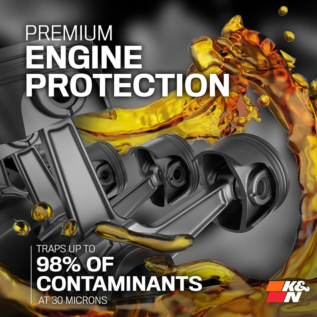 K&N Oil Filter HP-1004 Engine Protection - Size reference