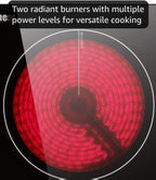 Karinear 120V 2 Burner Ceramic Cooktop - Detail view