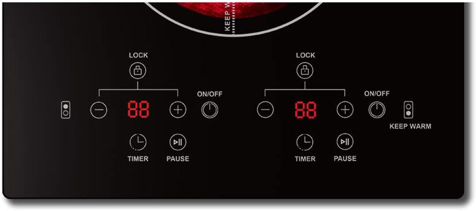 Karinear 120V 2 Burner Ceramic Cooktop - Alternate angle