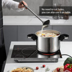 Karinear 120V 2 Burner Ceramic Cooktop - In use