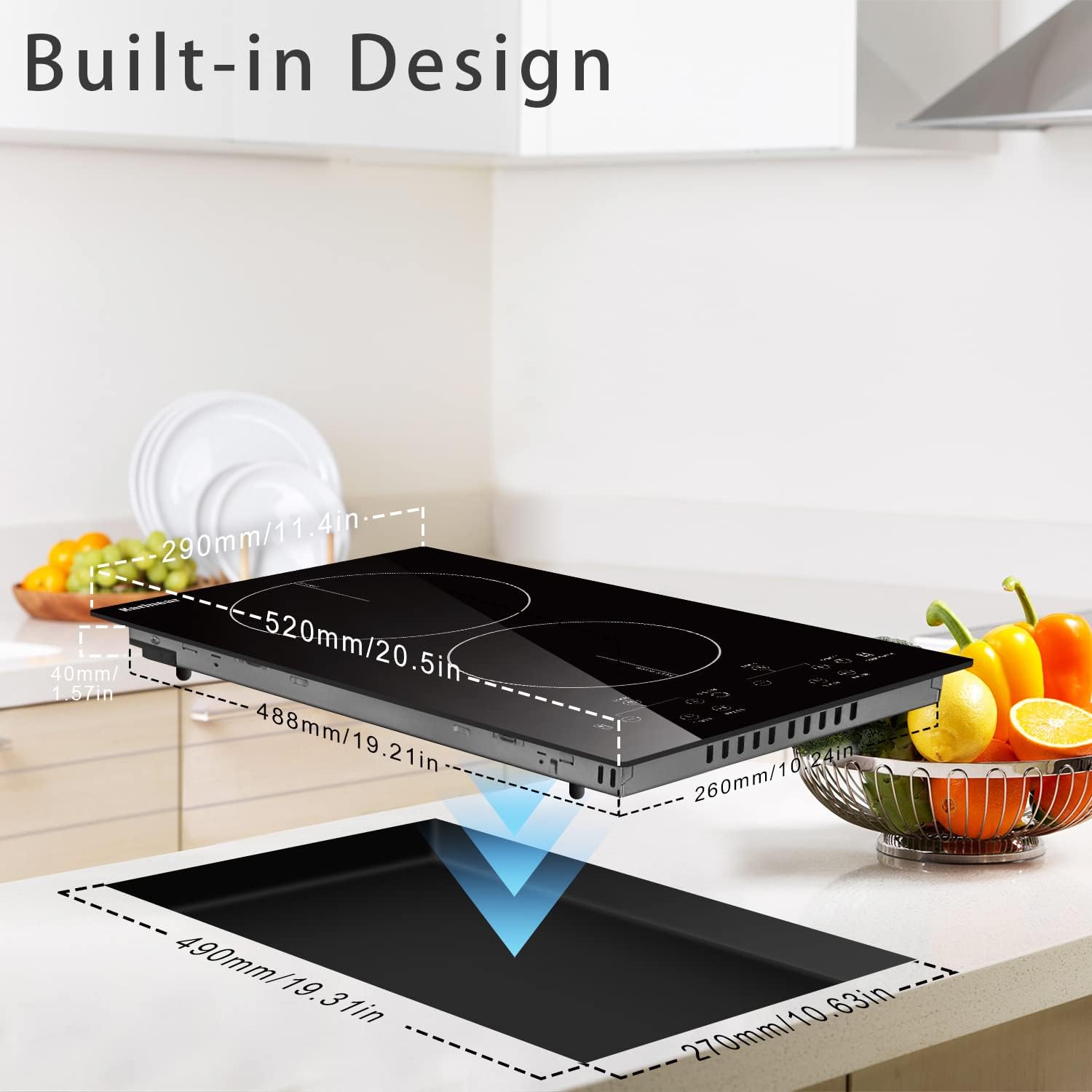 Karinear 120V 2 Burner Ceramic Cooktop - Additional view