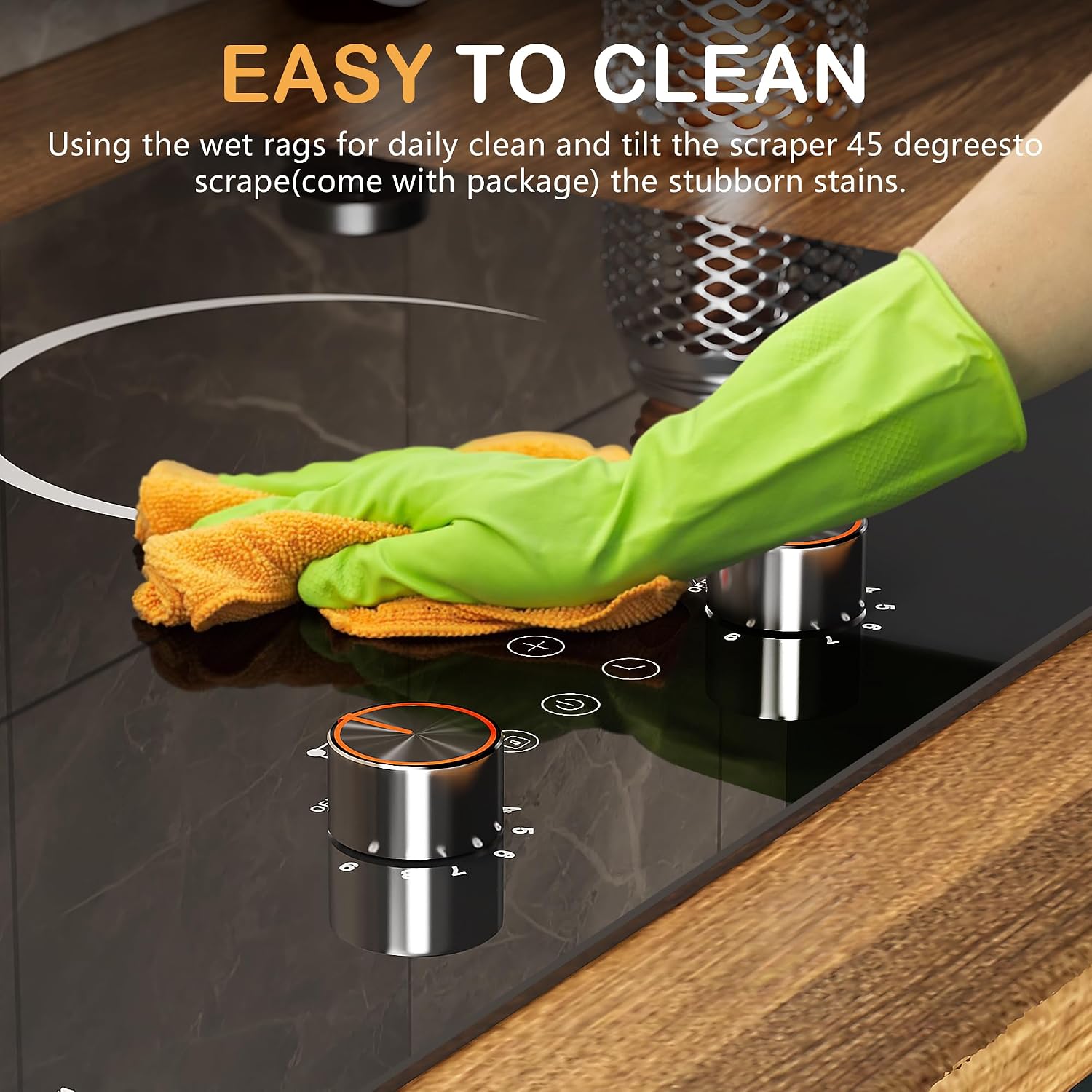 Karinear 110V 2000W Electric Cooktop - Feature highlight