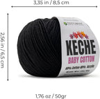 Keche Baby Cotton Yarn Crochet Knitting - Detail view