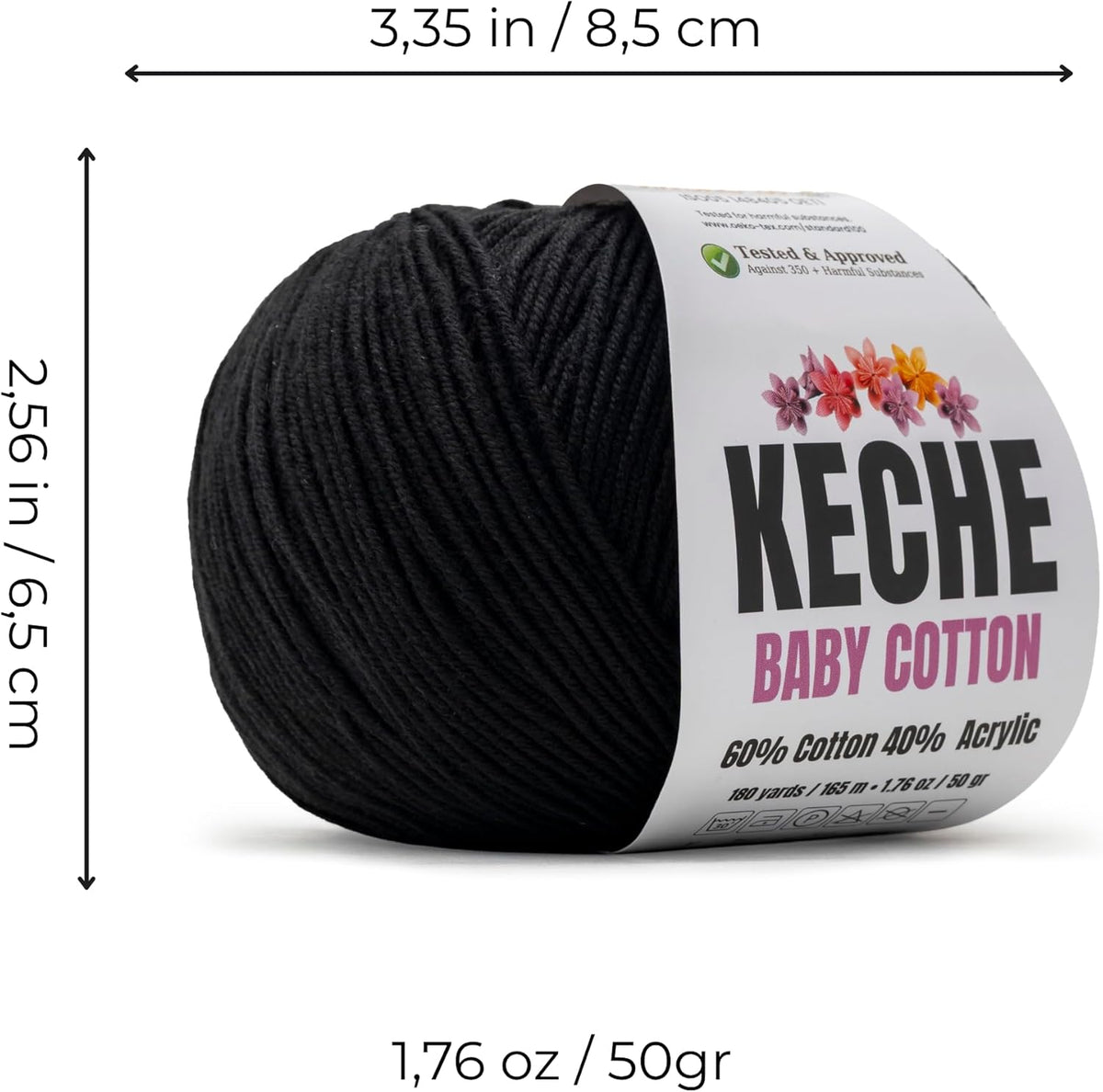 Keche Baby Cotton Yarn Crochet Knitting - Detail view