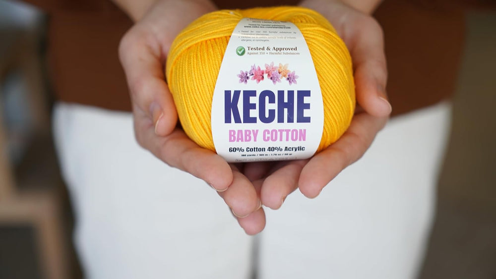 Keche Baby Cotton Yarn Crochet Knitting - Close-up