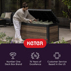 Keter Marvel Plus 71 Gallon Deck Box - Alternate angle