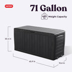 Keter Marvel Plus 71 Gallon Deck Box - Detail view