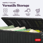 Keter Marvel Plus 71 Gallon Deck Box - Close-up