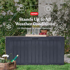 Keter Marvel Plus 71 Gallon Deck Box - Size reference