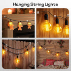 KGROTE 60 Pack Christmas Light Clips - In use