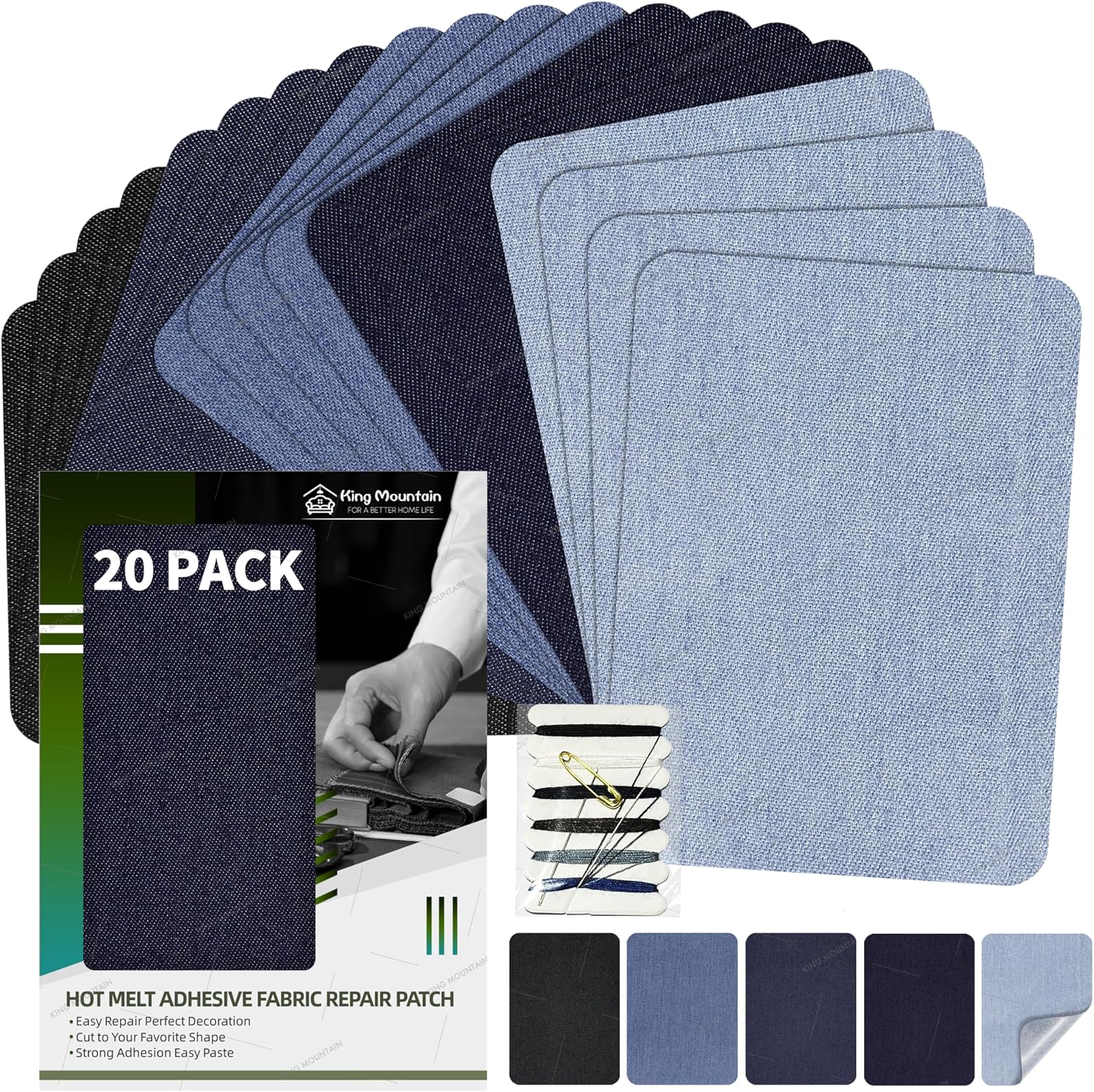King Mountain Denim Repair Patches