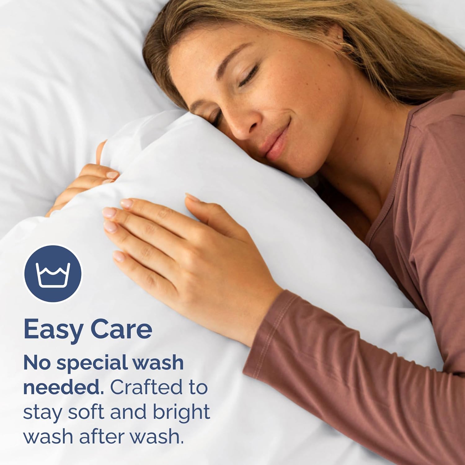 King Pillowcases Set of 2, Hotel Quality - Size reference