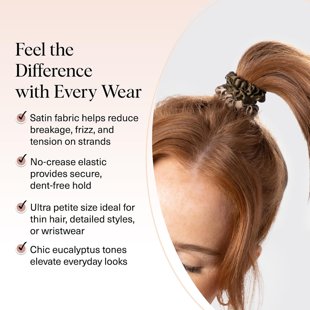 Kitsch Ultra-Petite Satin Scrunchies - Alternate angle
