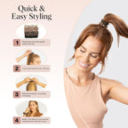 Kitsch Ultra-Petite Satin Scrunchies - In use