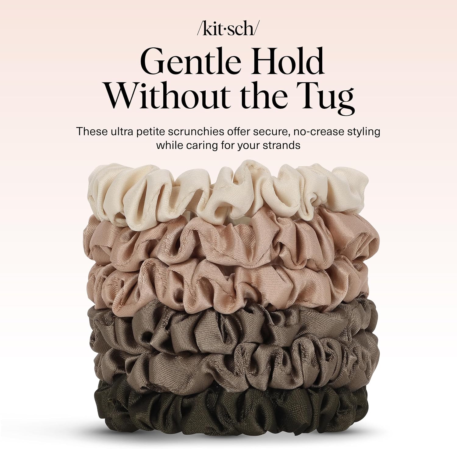 Kitsch Ultra-Petite Satin Scrunchies - Additional view