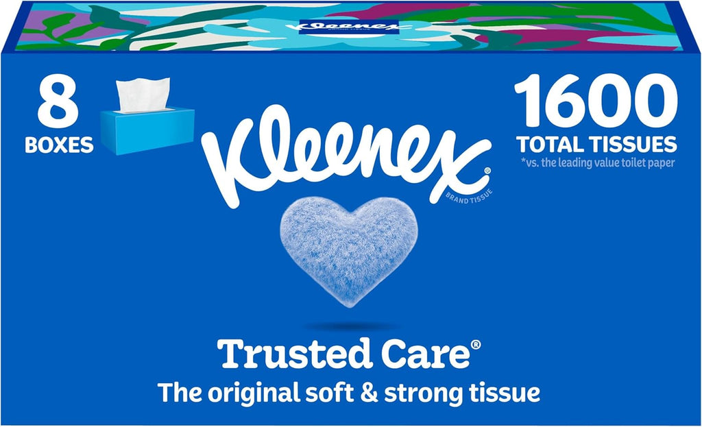 Kleenex Trusted Care Facial Tissues, 8 Boxes