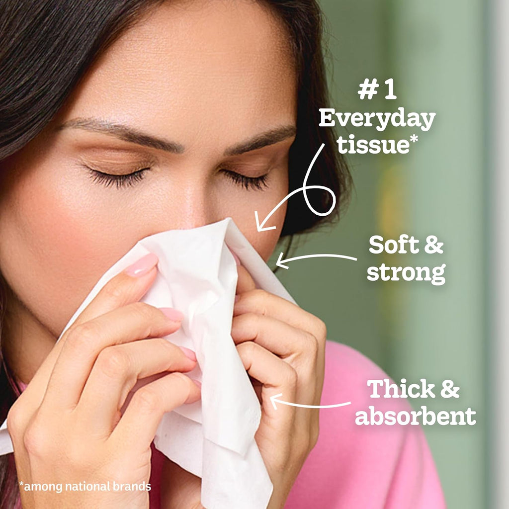 Kleenex Trusted Care Facial Tissues, 8 Boxes - Detail view