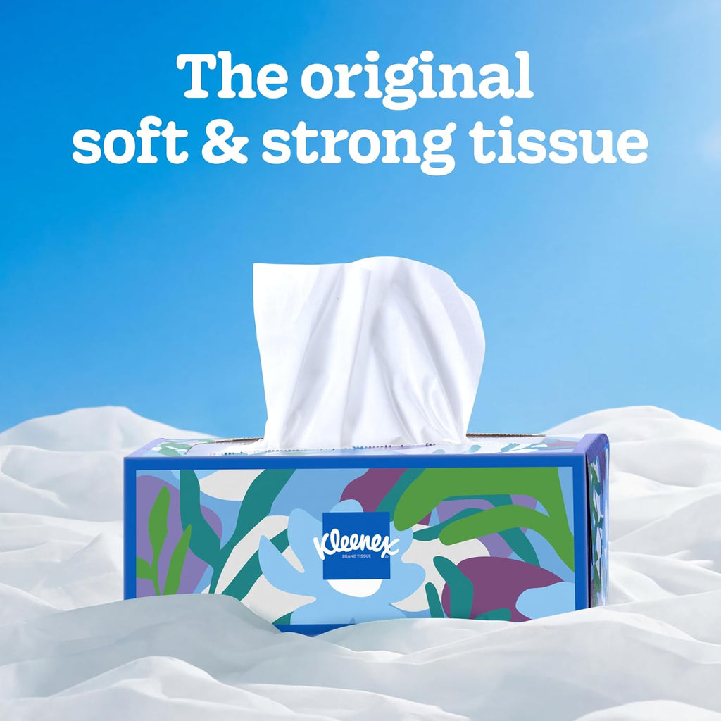 Kleenex Trusted Care Facial Tissues, 8 Boxes - Size reference
