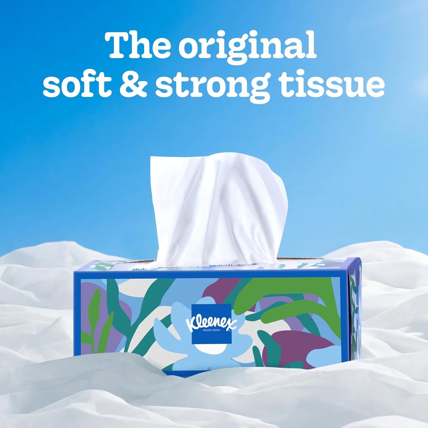Kleenex Trusted Care Facial Tissues, 8 Boxes - Size reference