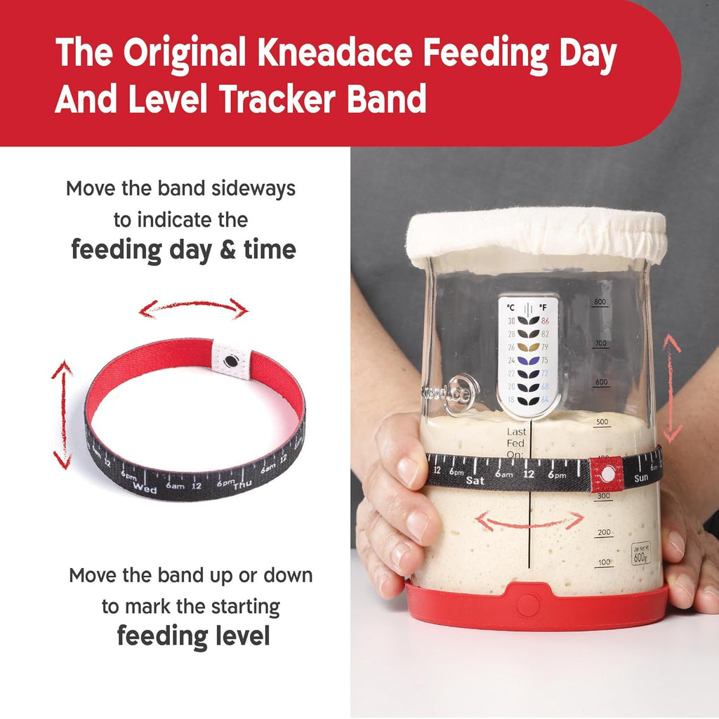 KNEADACE Pro Sourdough Starter Kit, 34 oz Jar - Alternate angle