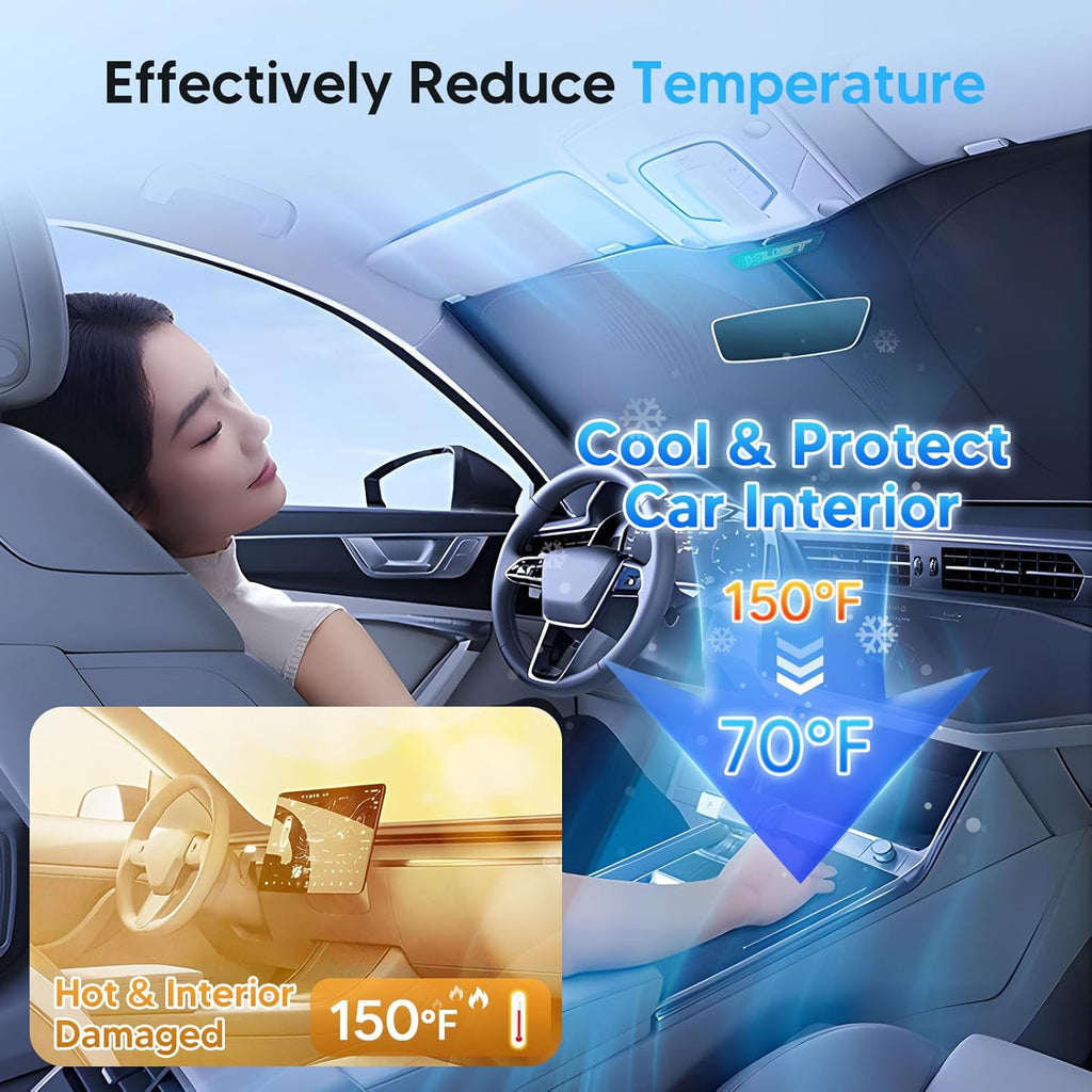 Kust Foldable Sun Shade for Tesla Model Y/3 - Detail view
