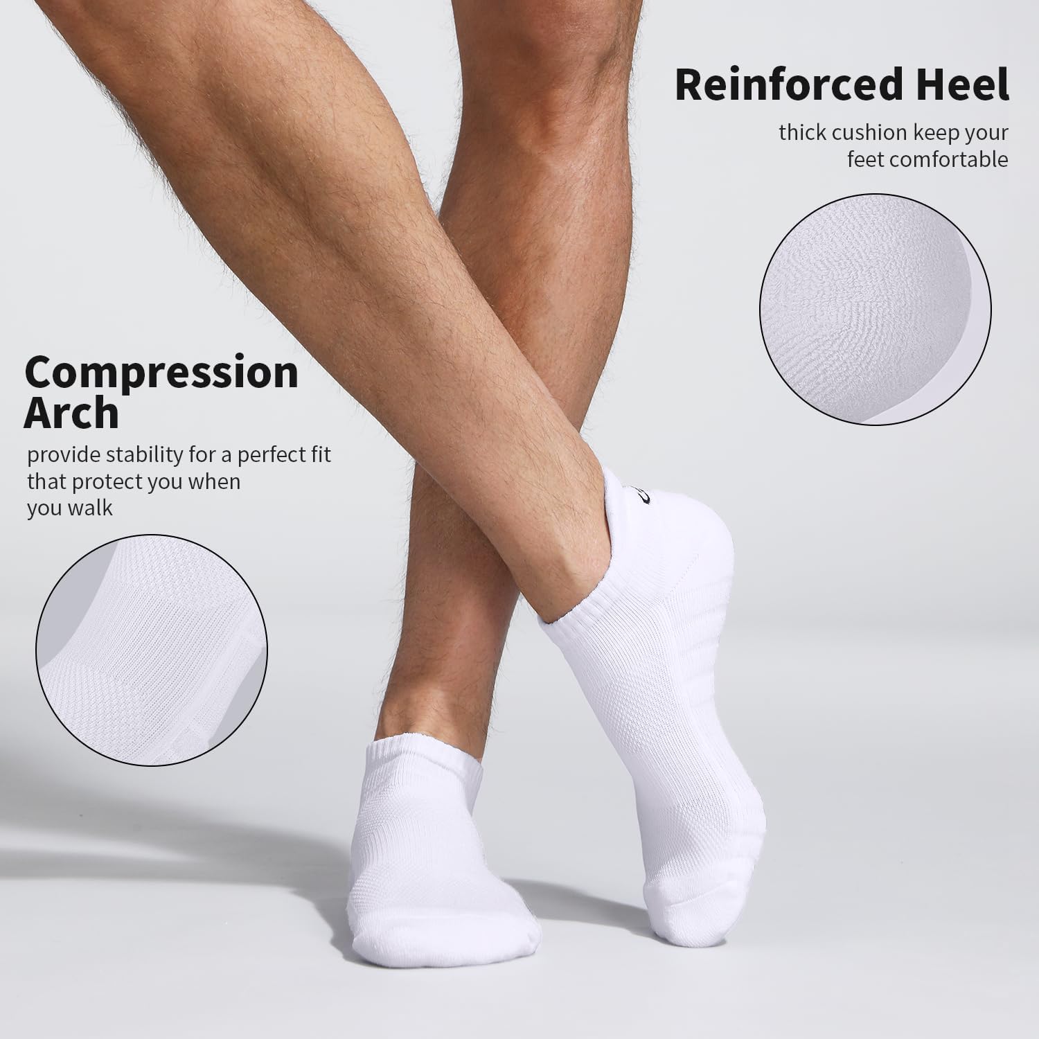 Lapulas Running Ankle Socks, 6 Pairs - Alternate angle