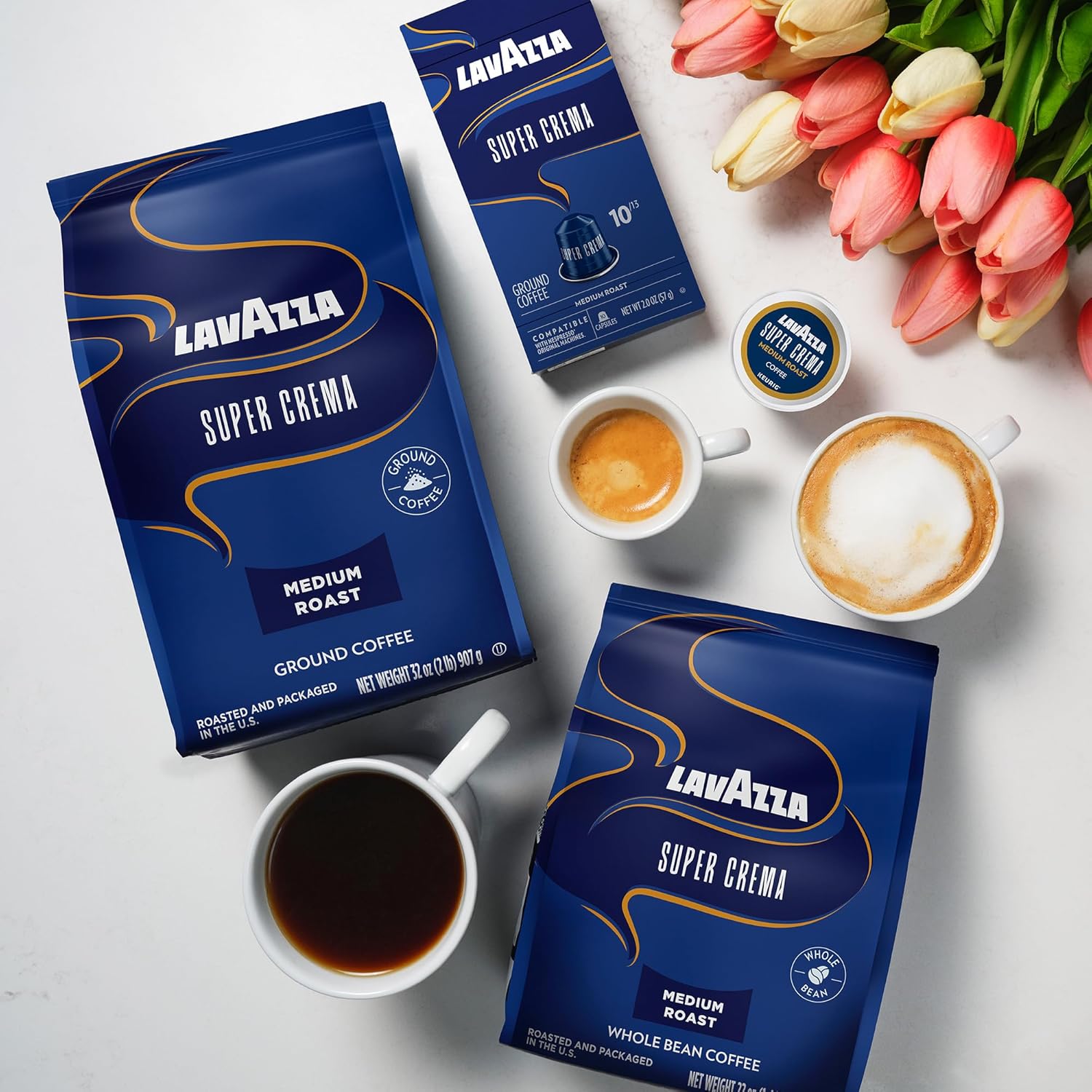 Lavazza Super Crema Whole Bean Coffee, 2.2 lb - Alternate angle