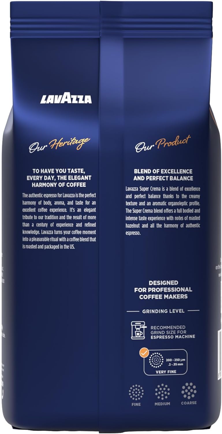 Lavazza Super Crema Whole Bean Coffee, 2.2 lb - Alternate angle