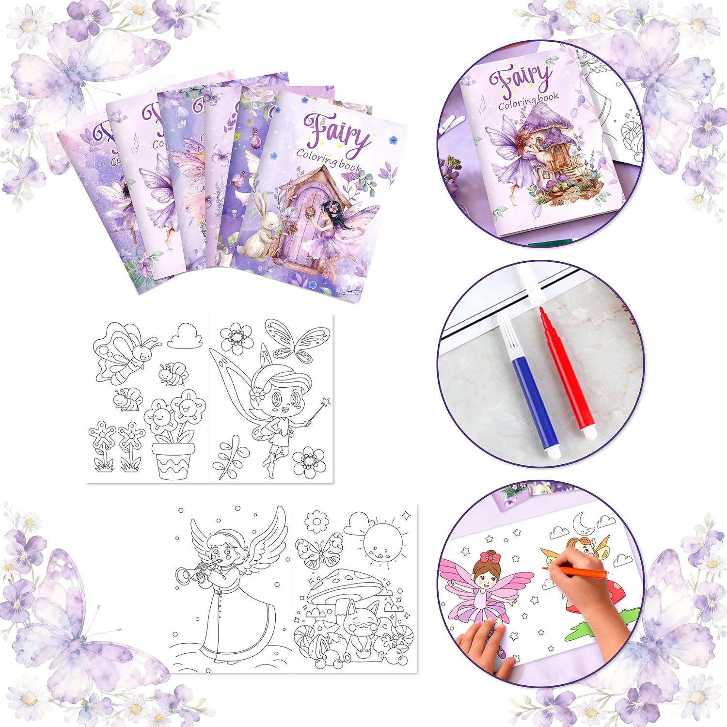 LaVenty Mini Coloring Books Party Favor Set - Close-up