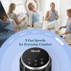 LEVOIT 36 Inch Tower Fan, Quiet Oscillating, Remote - In use