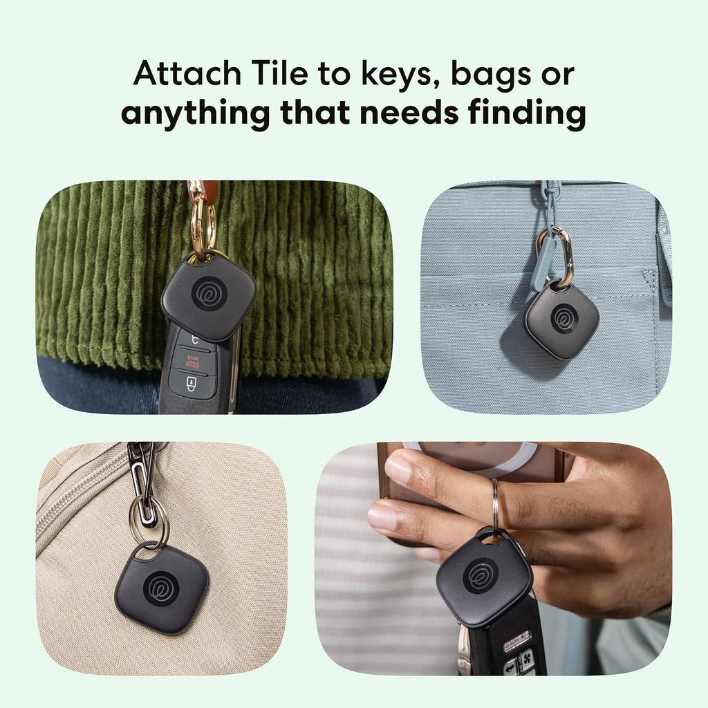 Life360 Tile Bluetooth Tracker, Key Finder, Black - Detail view