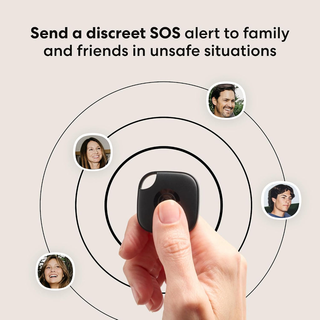 Life360 Tile Bluetooth Tracker, Key Finder, Black - Size reference