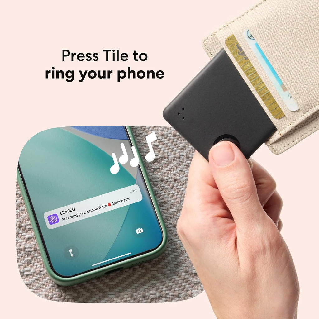 Life360 Tile Slim Wallet Finder Bluetooth Tracker - Close-up