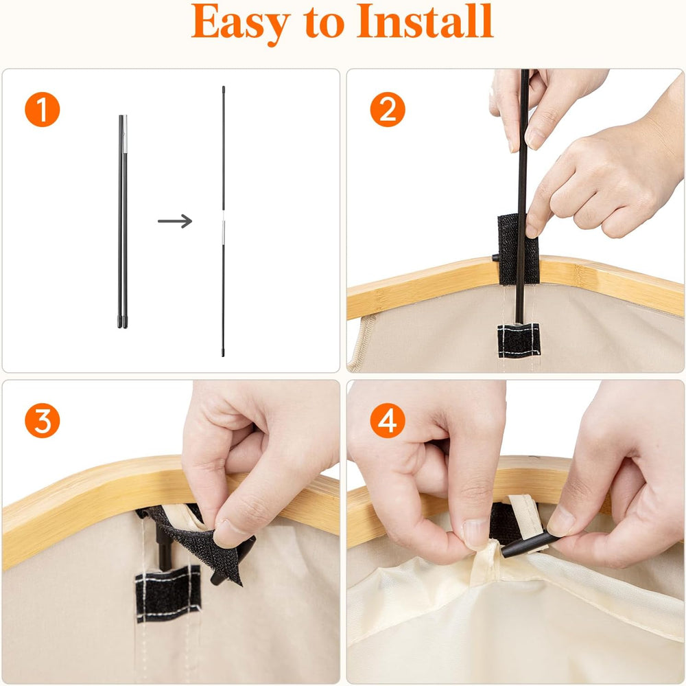 Lifewit 100L Foldable Laundry Basket with Lid - Close-up
