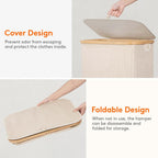Lifewit 100L Foldable Laundry Basket with Lid - In use