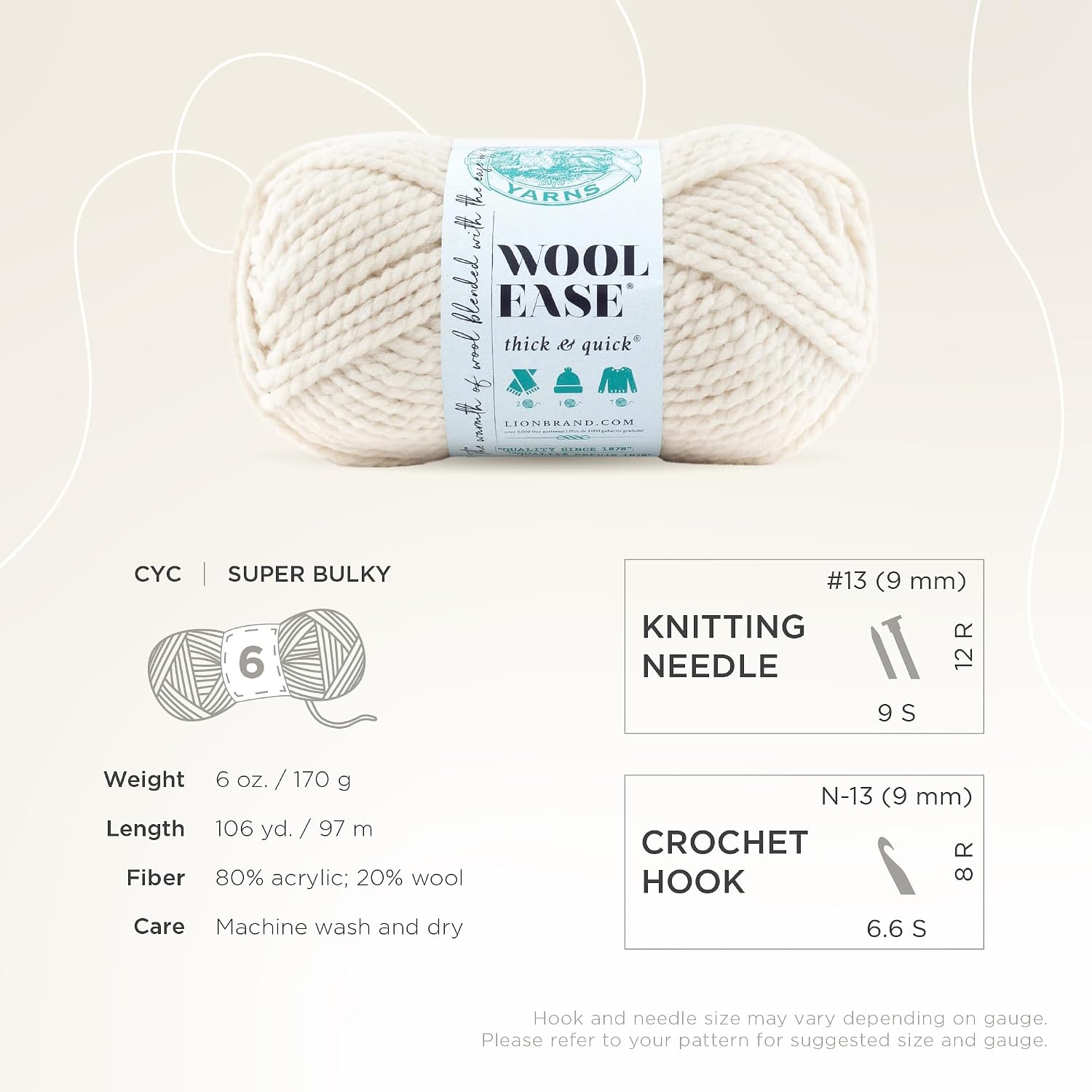 Lion Brand Wool-Ease Thick & Quick Yarn, 3 Pack - Close-up