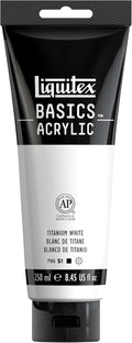 Liquitex Basics Acrylic Paint, Titanium White 250ml