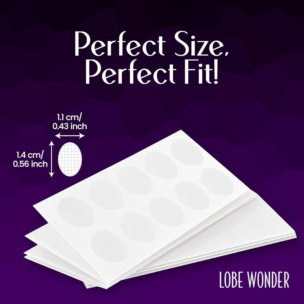 Lobe Wonder Ear Lobe Support Patch - In use