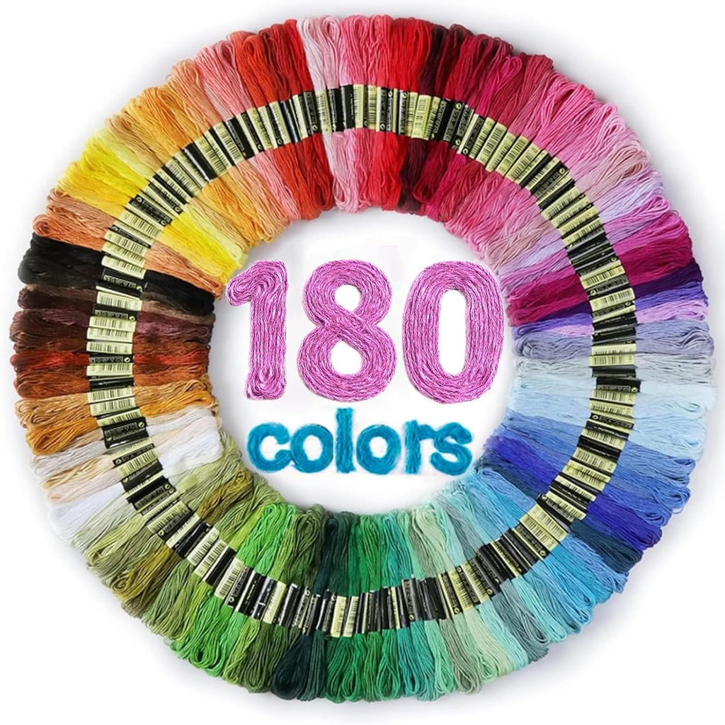 LOVIMAG Embroidery Thread Kit, 180 Pieces